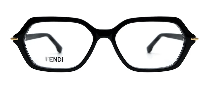 Armação de grau Fendi Selleria FE50125I, acetato preto