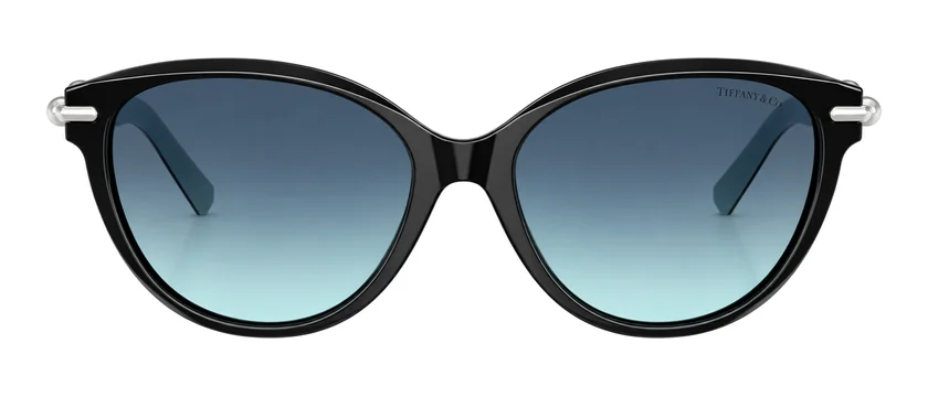 Óculos de sol Tiffany & Co. TF4261, gatinho preto com lentes degradê azuis